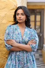 Load image into Gallery viewer, the ANISE midi - blue geometric