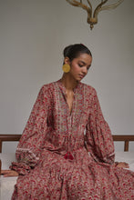 Load image into Gallery viewer, The WASABI midi - Brown with red butis