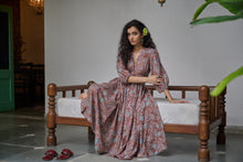 Load image into Gallery viewer, the ANISE midi - brown with red and pink floral
