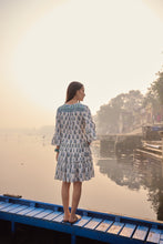 Load image into Gallery viewer, the STEVIA dress - white & blue floral