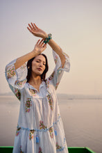 Load image into Gallery viewer, the STEVIA dress - blue stripes with buta