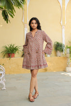 Load image into Gallery viewer, the JADE mini dress - brown jaal