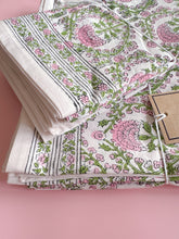 Load image into Gallery viewer, RANI/Napkins - block printed PINK (set of 6)