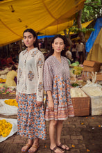 Load image into Gallery viewer, Rhubarb flared culottes - grey with orange floral