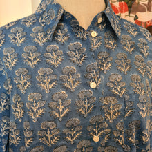 Load image into Gallery viewer, The OVERSIZED shirt- royal blue floral