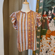 Load image into Gallery viewer, The TANZY top - grey & orange