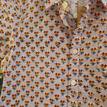 Load image into Gallery viewer, Boys Short-sleeves Shirt - grey with orange buti