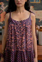 Load image into Gallery viewer, the SAGE Maxi - vintage NAVY with red butis