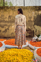 Load image into Gallery viewer, Rhubarb flared culottes - grey with orange floral