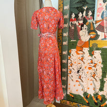 Load image into Gallery viewer, The CASSIA MAXI wrap dress - coral & pink floral