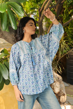 Load image into Gallery viewer, the MINT top - grey floral