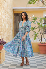 Load image into Gallery viewer, the ANISE midi - blue geometric