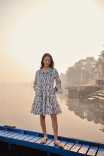 Load image into Gallery viewer, the STEVIA dress - white & blue floral