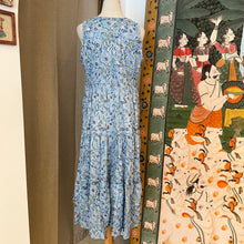 Load image into Gallery viewer, BORAGE MIDI dress - blue & white floral