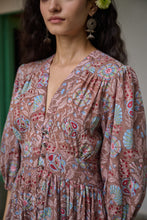 Load image into Gallery viewer, the ANISE midi - brown with red and pink floral