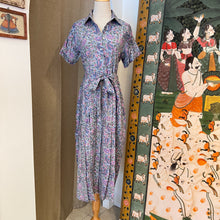 Load image into Gallery viewer, the PARSLEY MIDI dress - mystic blue w/ lavender floral