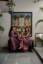 Load image into Gallery viewer, the SAGE Maxi - vintage NAVY with red butis