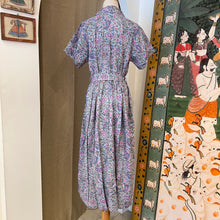 Load image into Gallery viewer, the PARSLEY MIDI dress - mystic blue w/ lavender floral