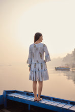 Load image into Gallery viewer, the STEVIA dress - blue stripes with buta