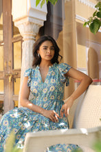 Load image into Gallery viewer, the CILANTRO midi - green with yellow floral