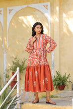 Load image into Gallery viewer, The WASABI midi - terracotta floral