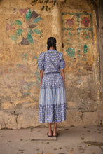 Load image into Gallery viewer, the LEMON top - Blue with green trimming