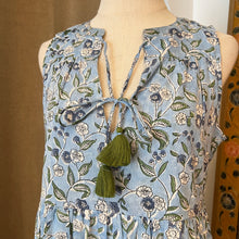 Load image into Gallery viewer, BORAGE MIDI dress - blue & white floral