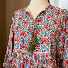 Load image into Gallery viewer, The NUTMEG midi - turquoise blue & pink butis