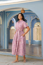 Load image into Gallery viewer, the PARSLEY MIDI dress - lavender floral