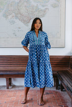 Load image into Gallery viewer, The WASABI dress - Navy Blue Tulip
