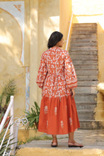 Load image into Gallery viewer, The WASABI midi - terracotta floral