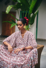 Load image into Gallery viewer, The CHILLI midi - white with brown and pink floral