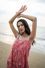 Load image into Gallery viewer, the SENF maxi - apricot w/ pink floral