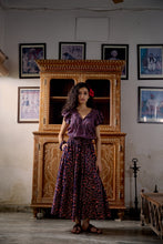 Load image into Gallery viewer, The Godet Skirt - vintage navy and red floral