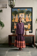 Load image into Gallery viewer, The CINNAMON skirt - vintage NAVY with red buti