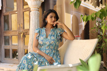 Load image into Gallery viewer, the CILANTRO midi - green with yellow floral