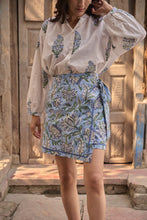 Load image into Gallery viewer, the WRAP skirt - light blue floral