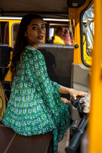 Load image into Gallery viewer, The STEVIA dress - pine green w/ blue buti