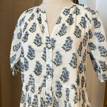 Load image into Gallery viewer, the GINGER dress - white & blue floral