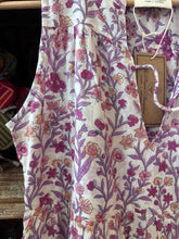 Load image into Gallery viewer, BORAGE MIDI dress - white with purple floral💜