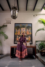 Load image into Gallery viewer, The CINNAMON skirt - vintage NAVY with red buti