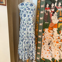 Load image into Gallery viewer, BORAGE MIDI dress - white with blue floral