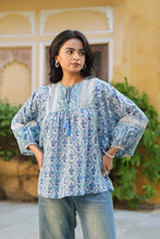 Load image into Gallery viewer, the MINT top - grey floral