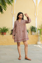 Load image into Gallery viewer, the JADE mini dress - brown jaal