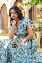 Load image into Gallery viewer, the CILANTRO midi - green with yellow floral