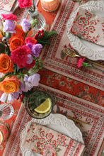 Load image into Gallery viewer, GIETHOORN’ Table cloth - block printed vintage orange