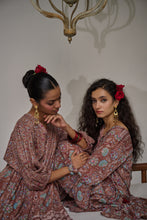 Load image into Gallery viewer, The STEVIA dress - brown with red and pink floral