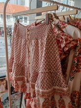 Load image into Gallery viewer, The DILL skirt - white with pink buti (longer version)