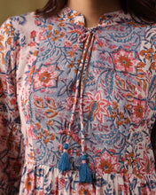 Load image into Gallery viewer, The WASABI midi - White with blue floral