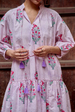 Load image into Gallery viewer, the SAFFRON mini - light pink with purple stripes